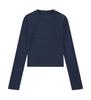 2024 Early Autumn Korean Style Ribbed Slim Fit Long Sleeve Women's T-Shirt with Raglan Sleeves