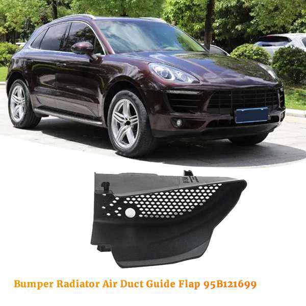 Black Plastic Front Right Bumper Air Duct Radiator Guide Cover 95B121700 None