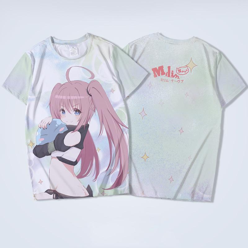 Anime trička Tenkrát jsem se reinkarnoval jako sliz 3D tištěný streetwear Muži Ženy Tričko nadměrné velikosti Harajuku Dětská trička Topy