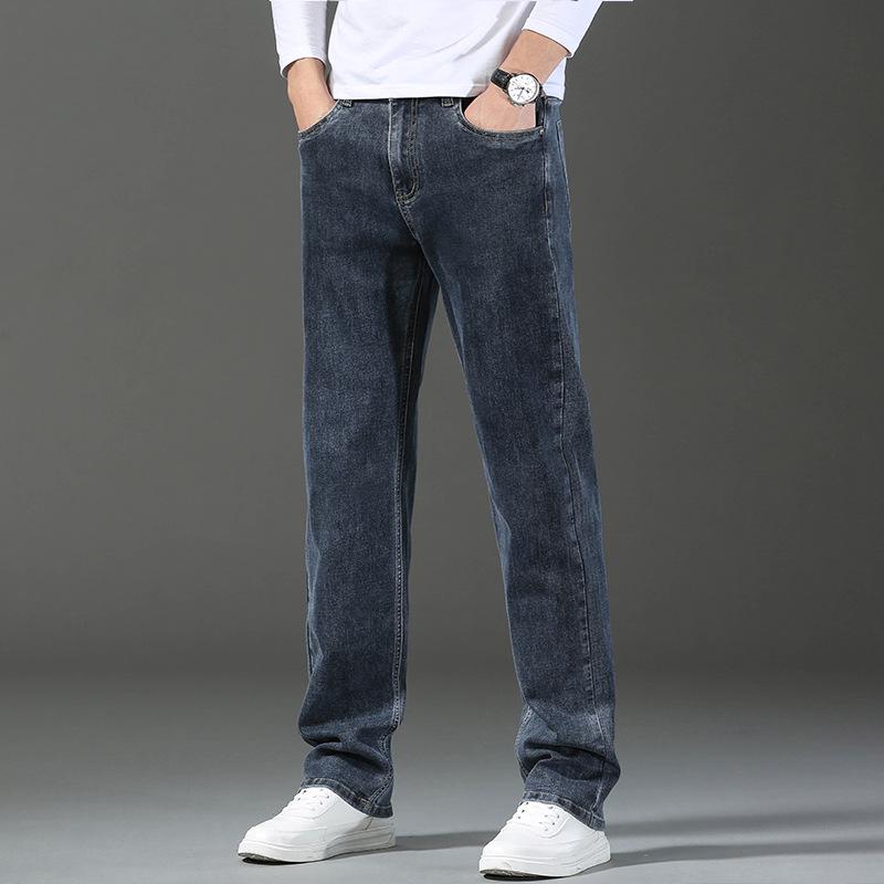 

2023 Мужские облегающие прямые джинсы: Напечатанные и окрашенные, вышитые, свободные и удобные повседневные брюки 34