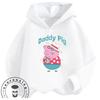 Cute Casual Hoodie Winter Cartoon Print Street Fashion Youth Apparel Peppa Pig Boys Girls