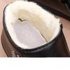 Fashion Leather Boots Trend Winter Middle-aged Flat Bottom Shoes for Woman's Warm Cotton Shoes Soft Bottom No Slip Wool Women Boots