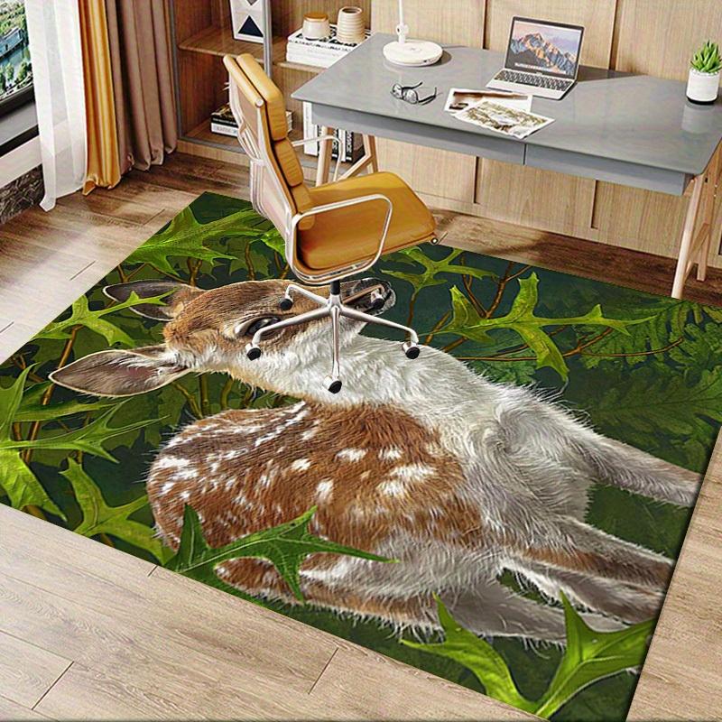 Büroteppich: Von der Natur inspiriertes Hirschdesign Perfekt zum Schutz von Sofas Unter Stühlen