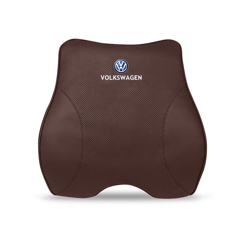 Valve Stems Caps For Volkswagen VW Amarok Tiguan T-Cross Passat Polo Leather Car Seat Headrest Lumbar Support Head Pillow Auto HAL6