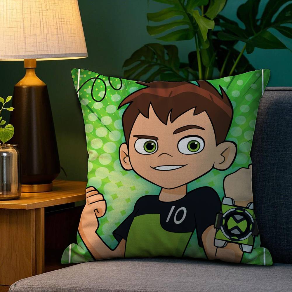 Kreskówka B-Ben 10 Fajne Poszewka na Poduszkę Sofa Salon Sypialnia Dwustronny Nadruk Kwadratowa Poduszka Poszewka na Poduszkę do Drzemki