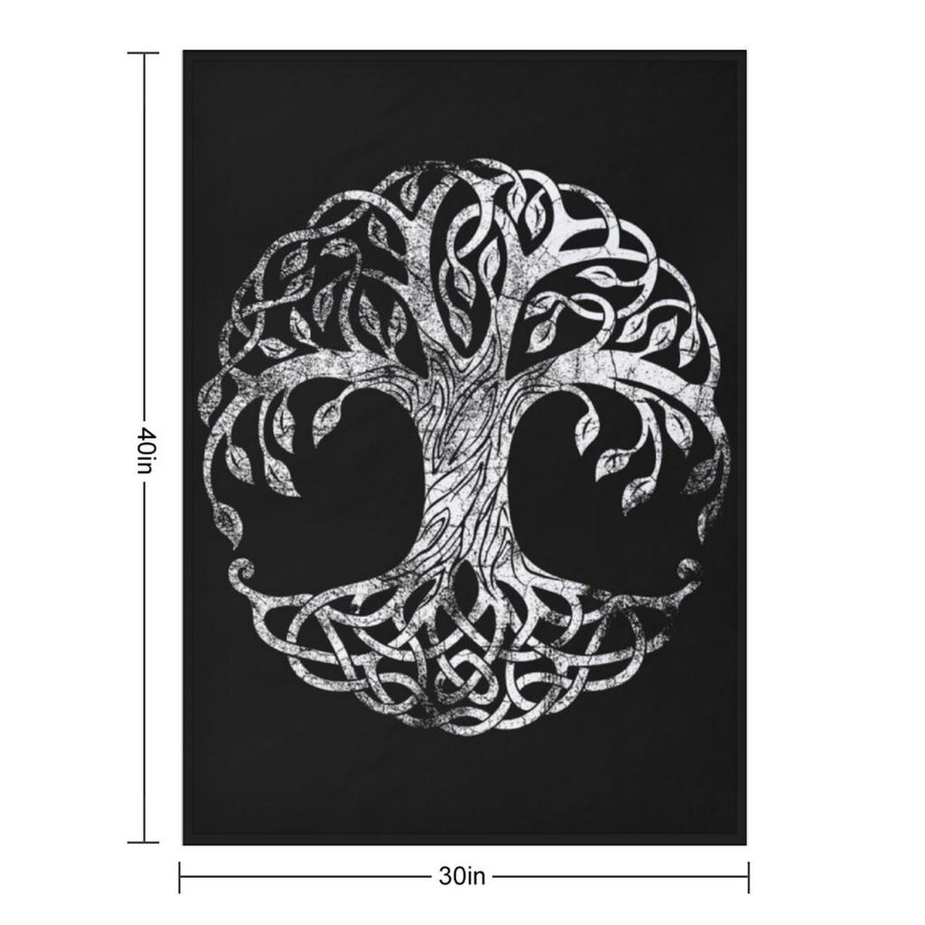 Yggdrasil - Sacred Tree Of Life Throw Blanket Decorative Throw Furrys Loose Warm Winter Blankets