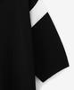 BLOND9 Cotton Varsity Open Collar Short Sleeve Knit_Black