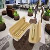 New Design Bamboo Wooden Ballpoint Pen 1.0mm Tip Blue Black Ink UV Printed Portable Office School Writing Stationery Business