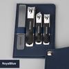 4pcs Manicure & Pedicure Set Durable Carbon Steel Nail Clipper & Nano Nail File Sharp & Stylish