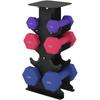 Dumbbell Set 3 Pairs of Dumbbells with Storage Stand Non-Slip Grip, 1-5 Kg Hexagon