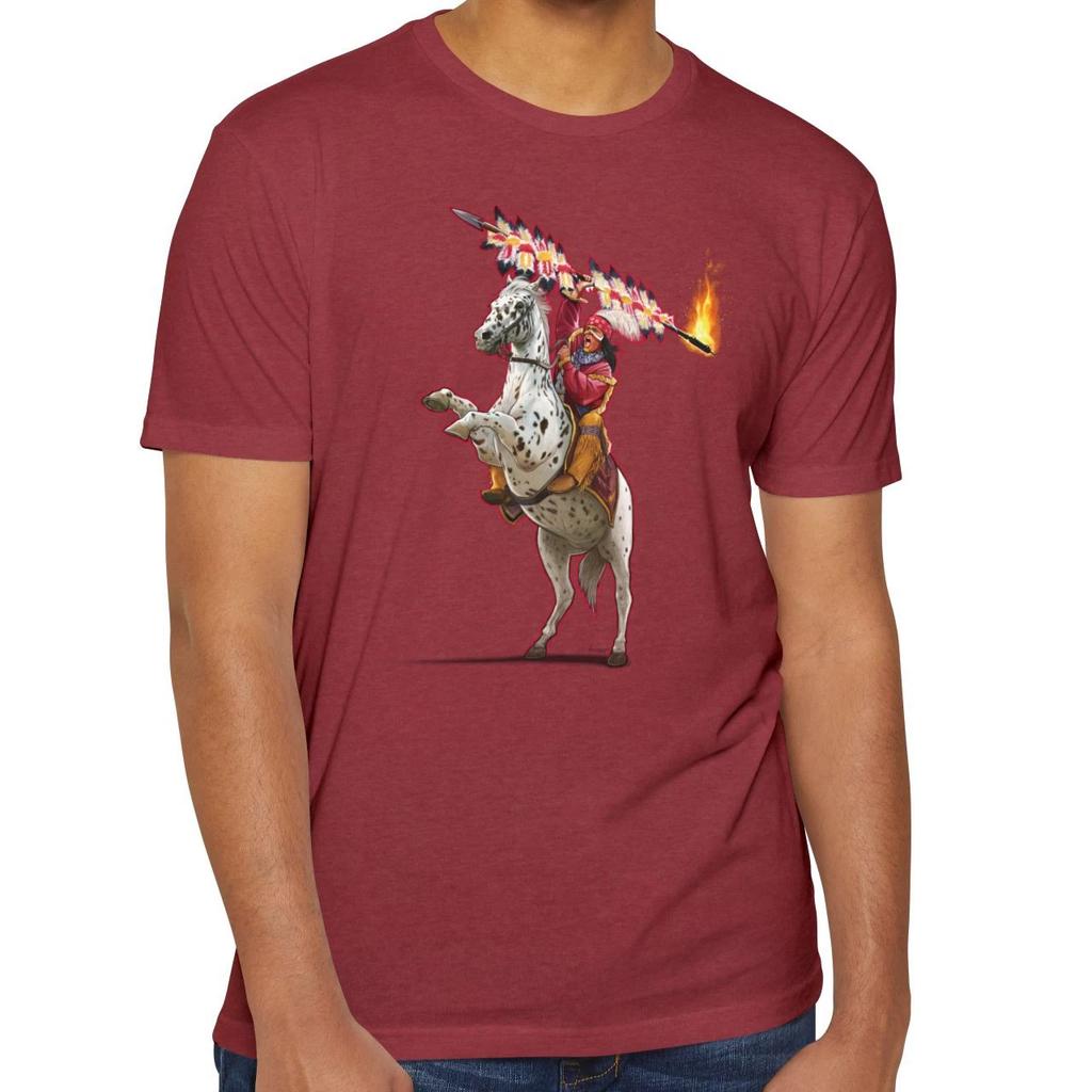 Florida State Seminoles Chief Osceola horseback flaming spear Unisex T-shirt,
