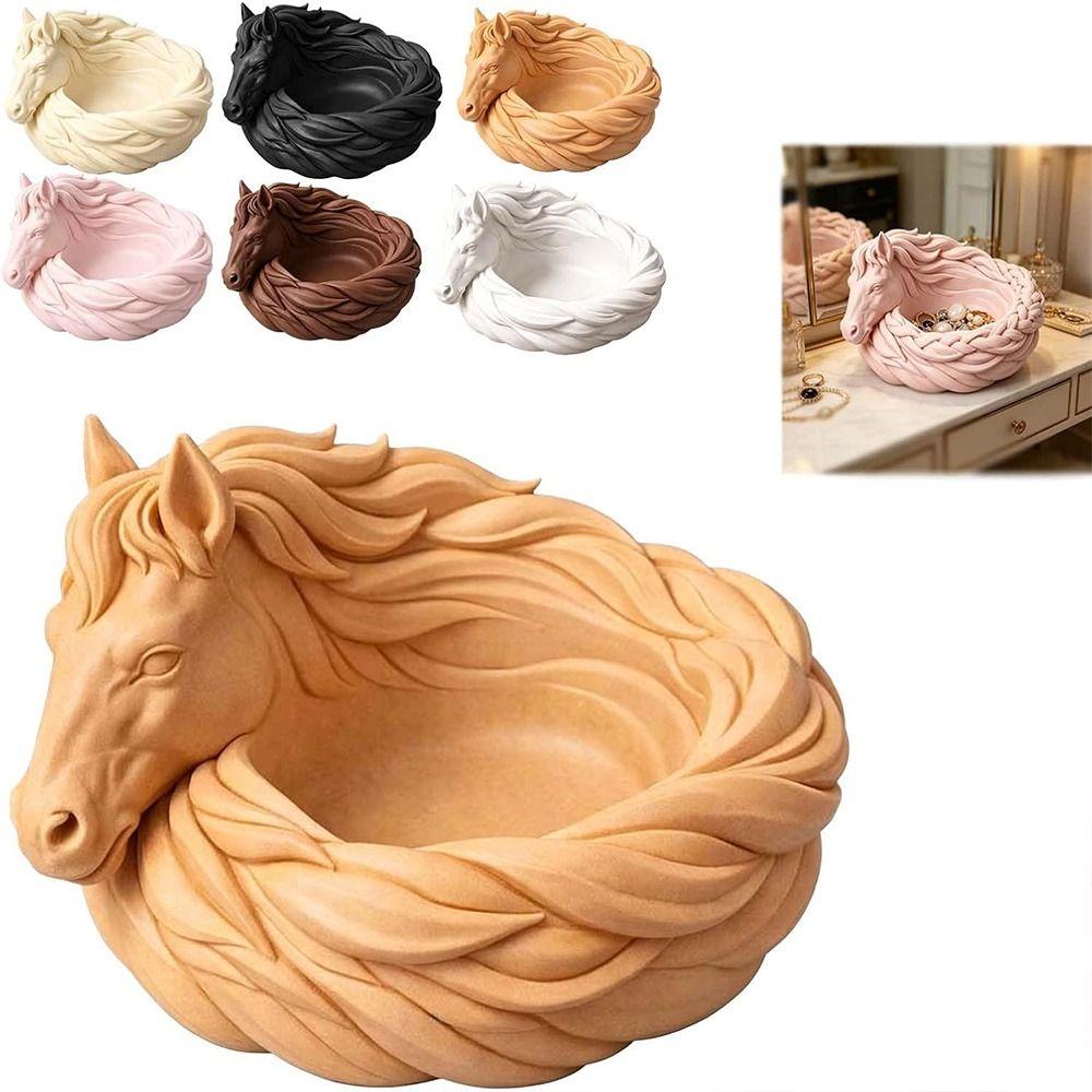 Functional Organizer Horse Catchall Bowl Portable Horse Jewelry Dish Desk Organizer