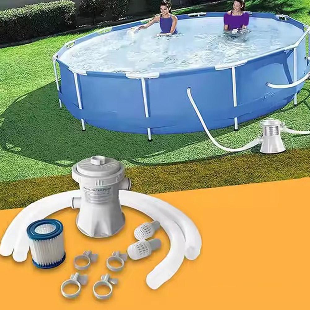 Bomba de Filtro para Piscina 300GPH Limpador de Piscina Acima do Solo Bomba de Água Elétrica Melhora a Circulação Bomba de Filtro UE