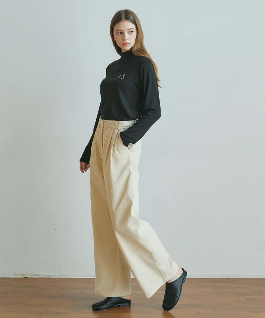 Mualeumoa String Corduroy Pants-Ivory