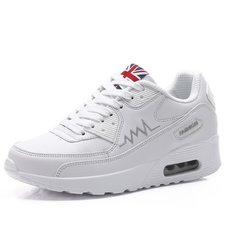 Fashion Air-cushion Sneakers Women PU Leather Casual Sports Shoes Breathable Dancing Platform Shoes Running Shoes