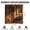 Rustic Wooden Pattern Shower Curtain - Artistic Design, Polyester, Ideal For Bathroom/Home, Perfect Housewarming Gift