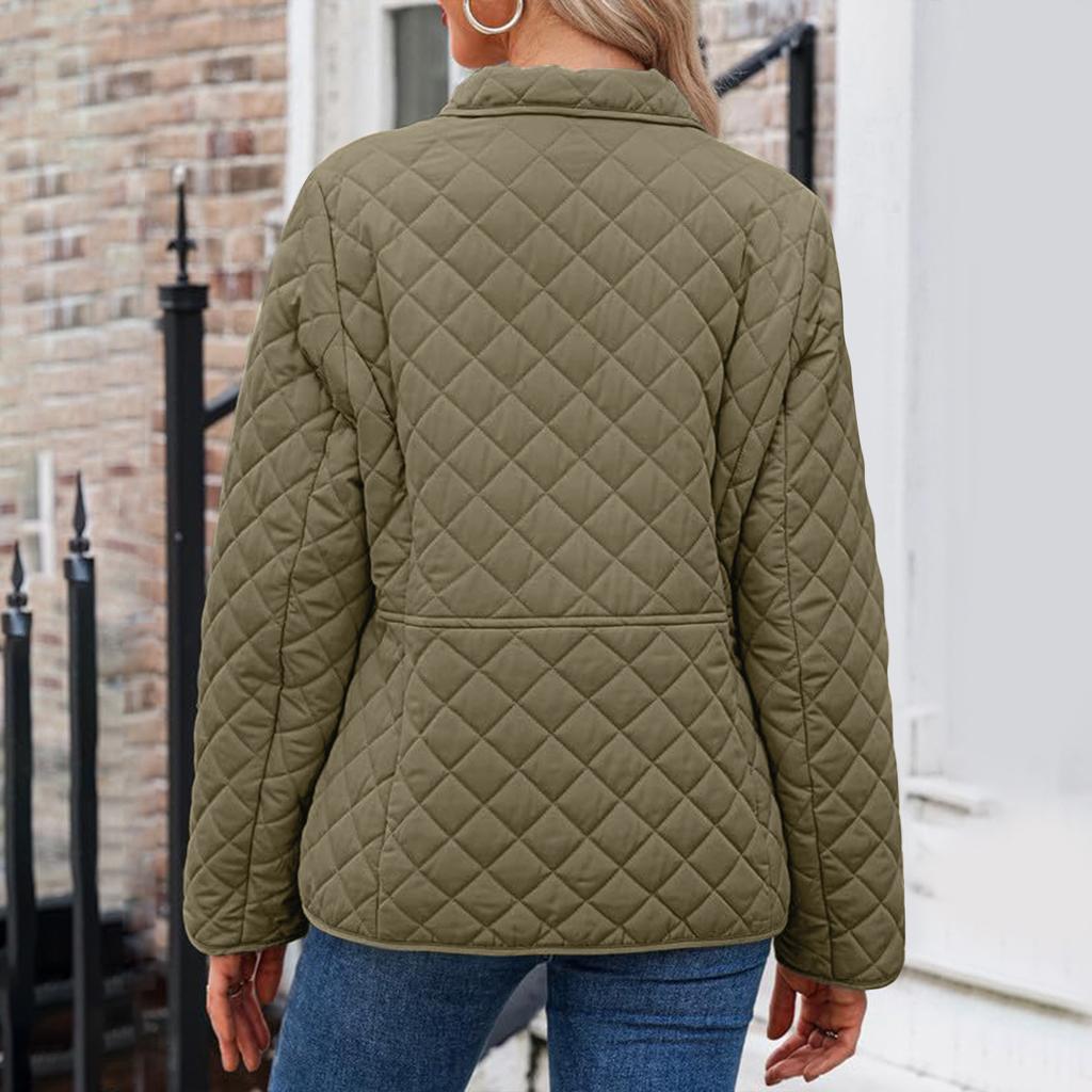 Damen Modische Einfarbige Langärmlige Geknöpfte Tasche Lässige Leichte Baumwolljacke