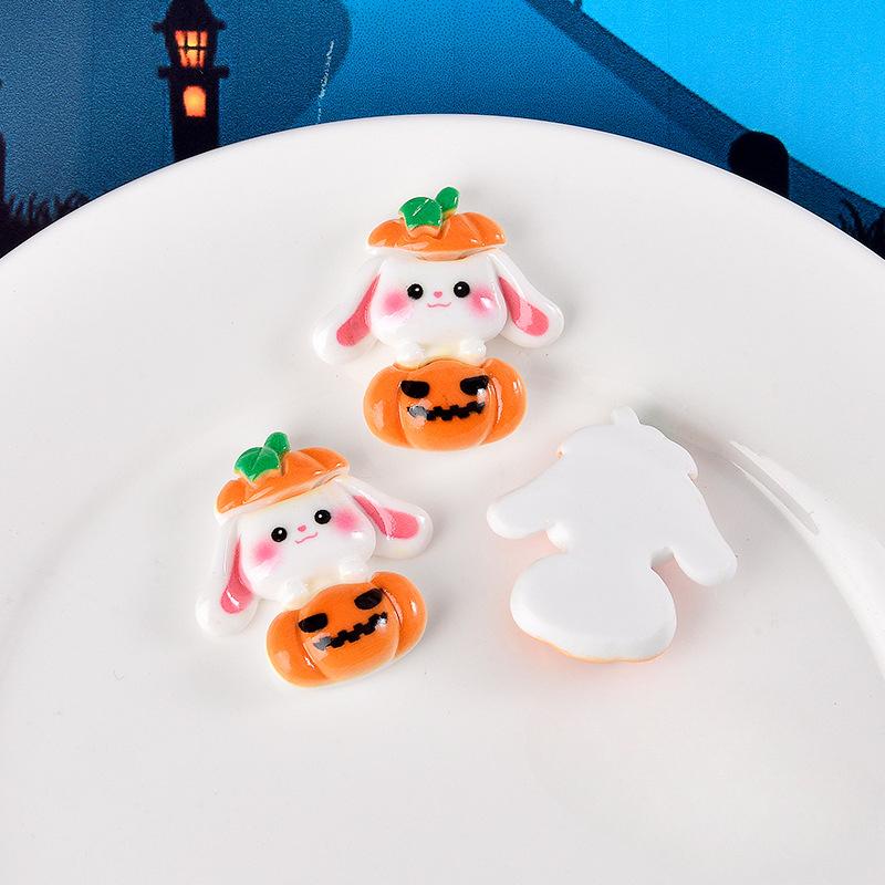 Halloween Resin Small Accessories Ghost Rabbit Hair Clips Jewelry Accessories Phone Cases Cream Glue Accessories