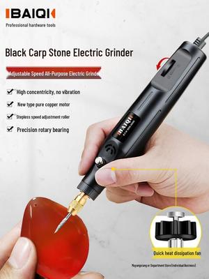 Electric Handheld Polisher & Grinder Set for Wood Carving and Stone Scraping
