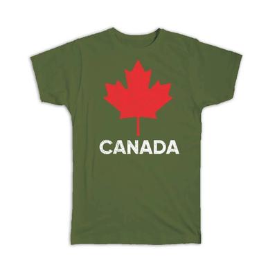 Geschenk-T-Shirt : Für Kanadisches Kanada Ahornblatt Patriotisch Nationalfeiertag Niedlich Lustig