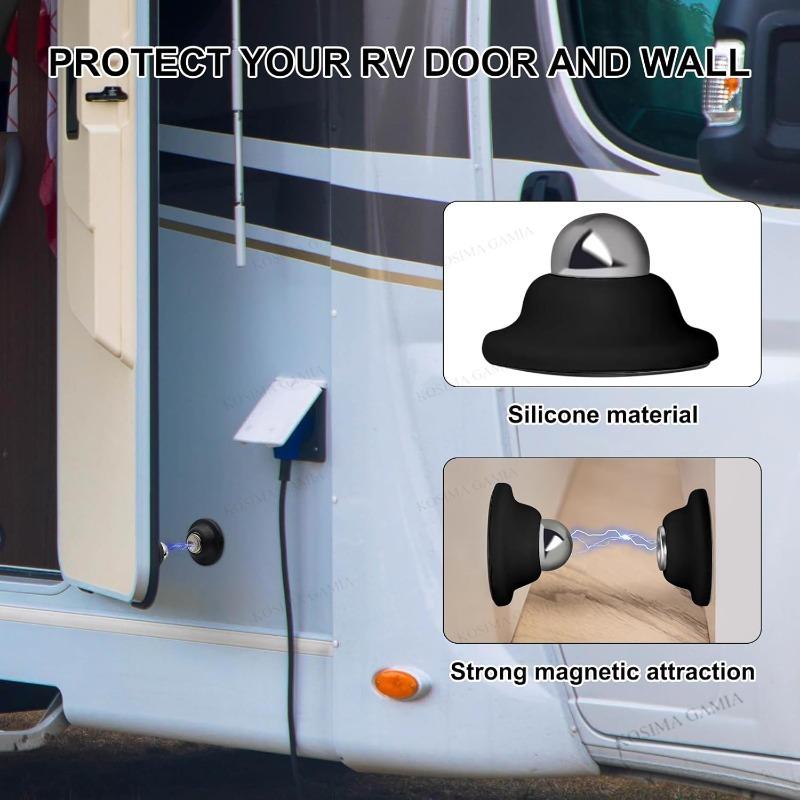 Universal Magnetic Door Catch Door Retainer RV Door Stop Latch for Camper Van Motorhome Caravan Boat Trailer Door Holder