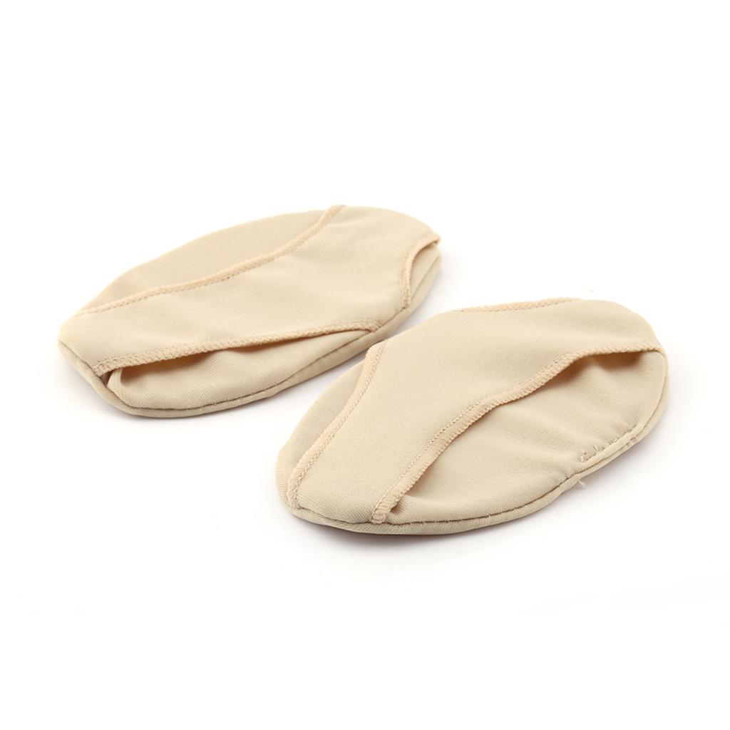 1 Pair Fabric Ball of Foot Gel Pads Cushion Metatarsal Forefoot Support Insoles