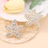 Summer Cool Ocean Wind Creative Personality Diamond Starfish Earrings, Fresh and Cute Trend Sweet Beautiful Woman Earrings