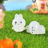 Micro 6Pcs Landscape Creative Cute Night Light Playful Bunny Diy Decoration Doll House Landscaping Office Home Small Ornaments