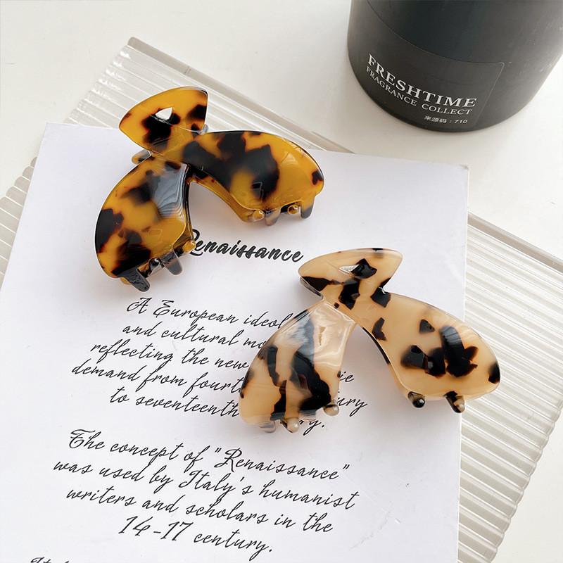 Stylish Retro Tortoiseshell Acetate Hair Clip For Women In Gemstone White Perfect For Summer Fashion