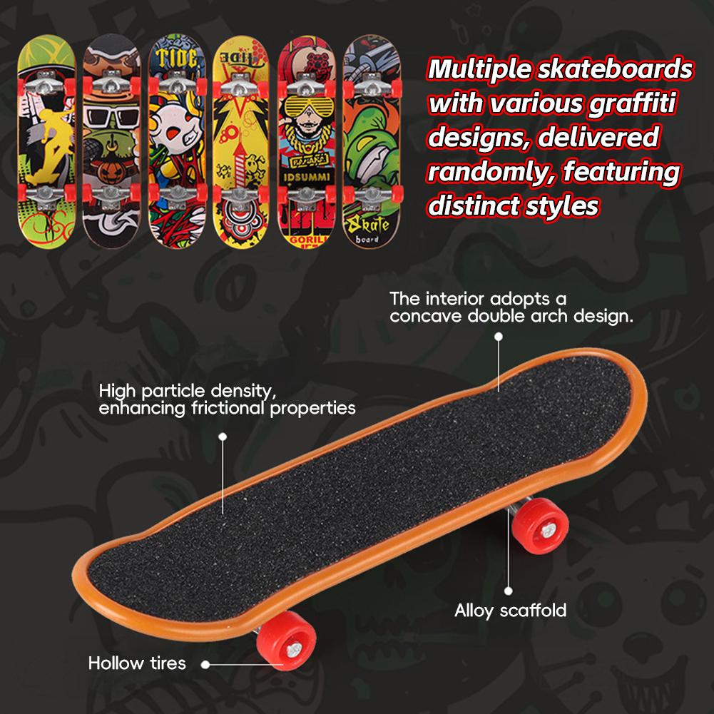 Finger Skateboard Skate Park Set Obstacle Course Fingerboard Realistic Simulation Portable Practice Set Professional Mini Skateboard Kid Toys
