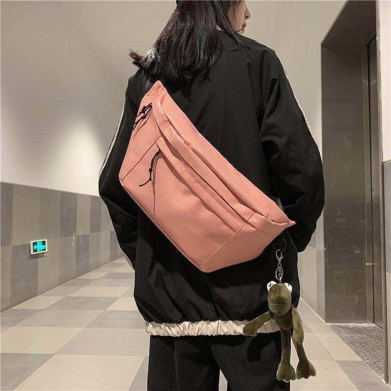 Canvas Shoulder Crossbody Bags Large Capacity Belt Waist Bags For Men Vintage Solid Handbags For Ladies Shopper Bags