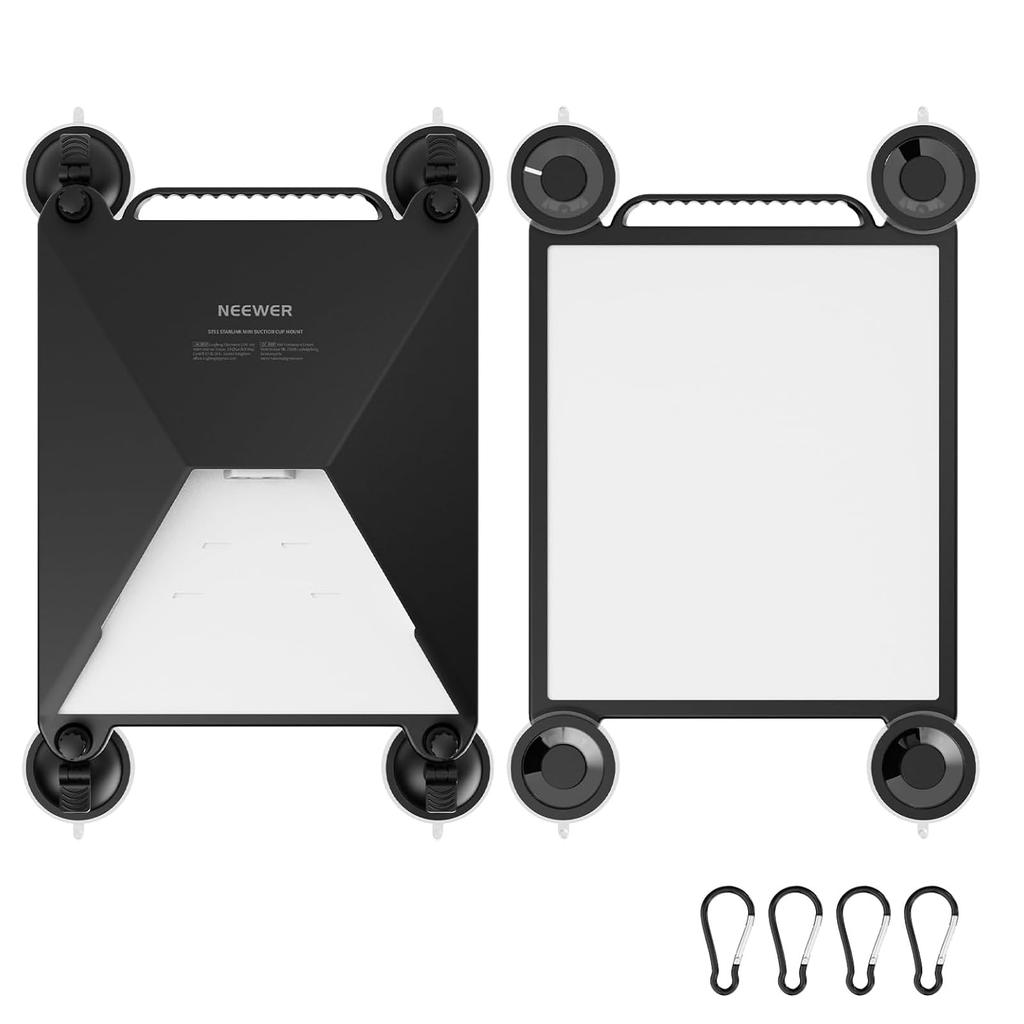 Neewer Suction Cup Car Mount for Starlink Satellite Mount Kit Protective Silicone Case with Powerful Suction Cups Mini, 2-in-1 &