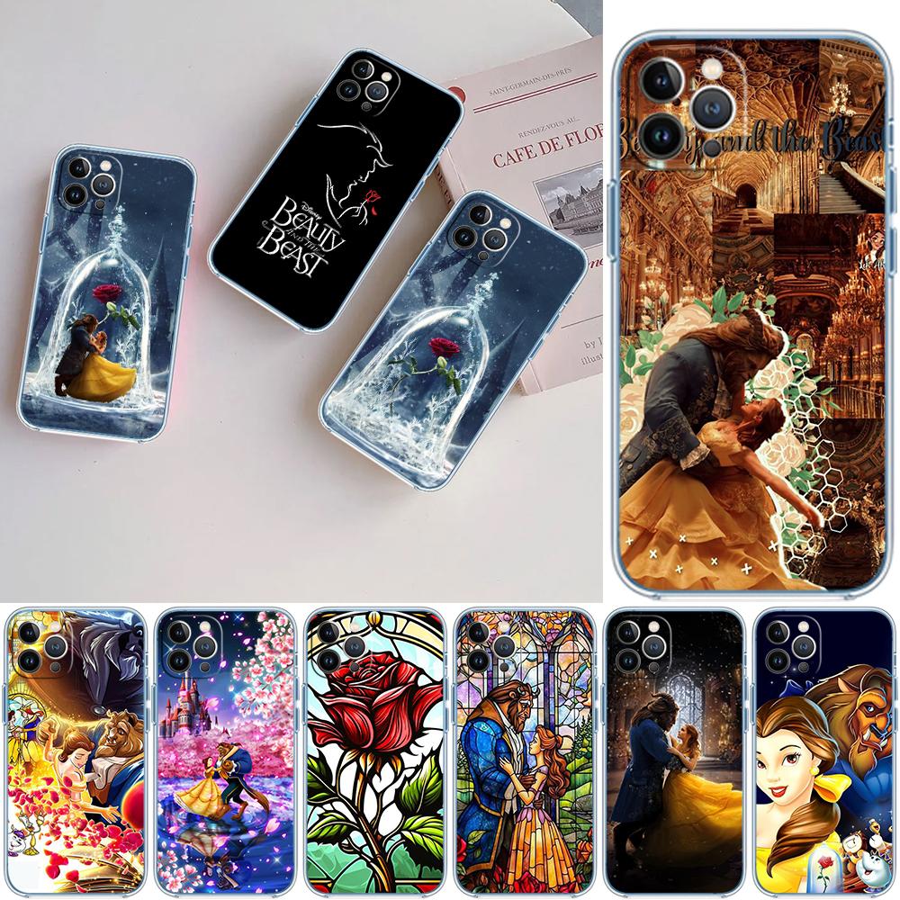 CJ18 Beauty and the Beast Soft Shell Transparent Phone Case for Motorola Moto G7 G8 G9 G84 G85 G73 G24 G15 Z2 Play Power Plus