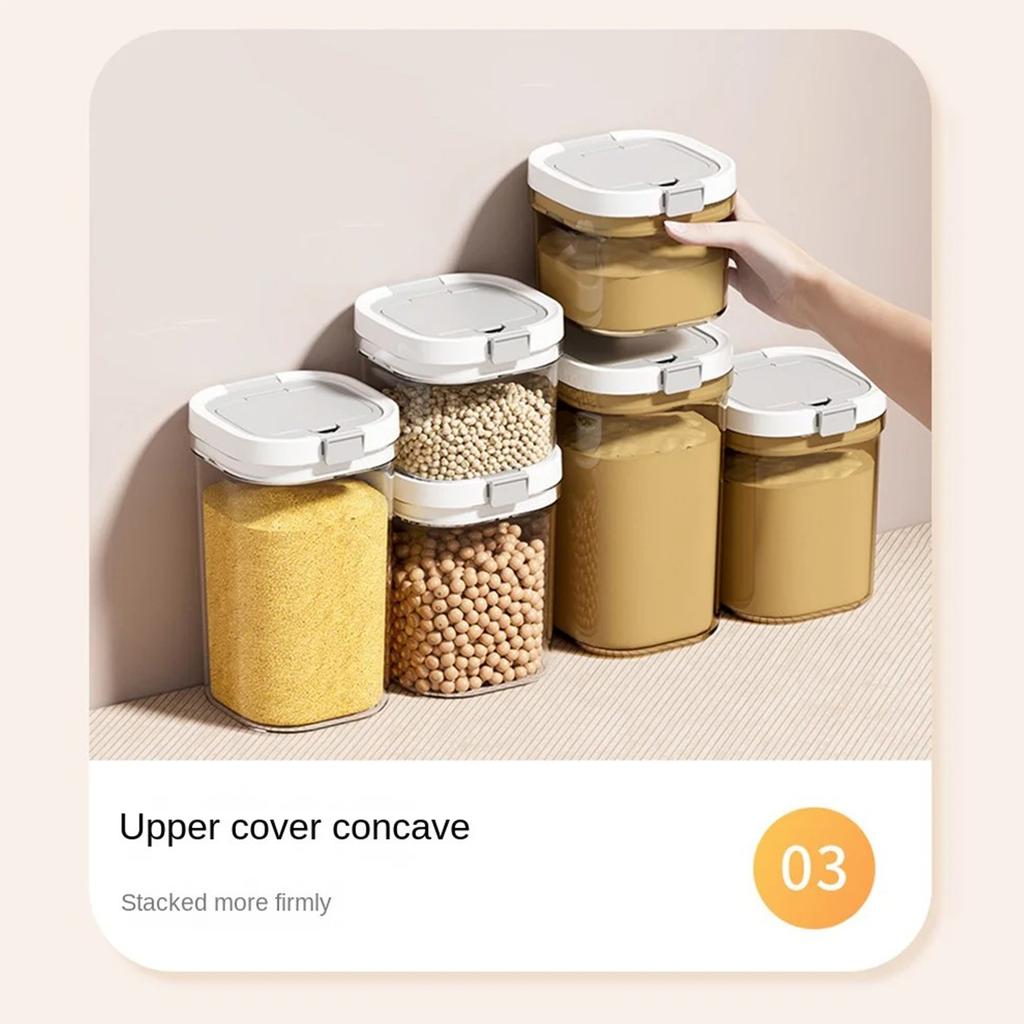 Food Storage Container with Scoop Milk Powder Container Airtight Coffee Canister for Grounds Coffee Tea Sugar Flour Cereal