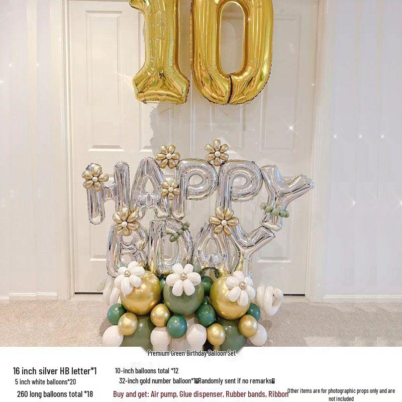 Narozeninová balónová stěna pro princeznu v korejském stylu pro chlapeckou a dívčí párty