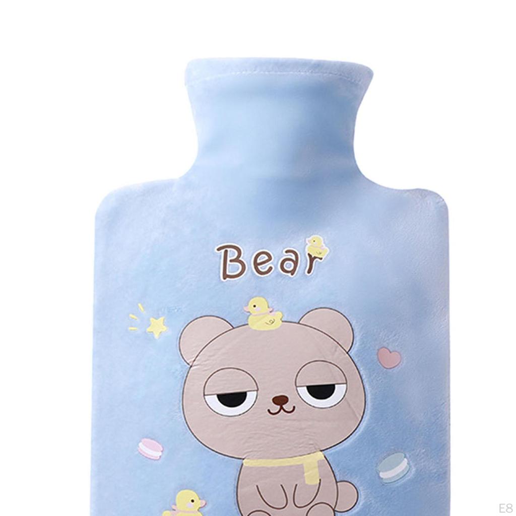 Cartoon Plush Water Bottle Bag, Leakproof Compress Filling Thickened Gift PVC Soft Bed