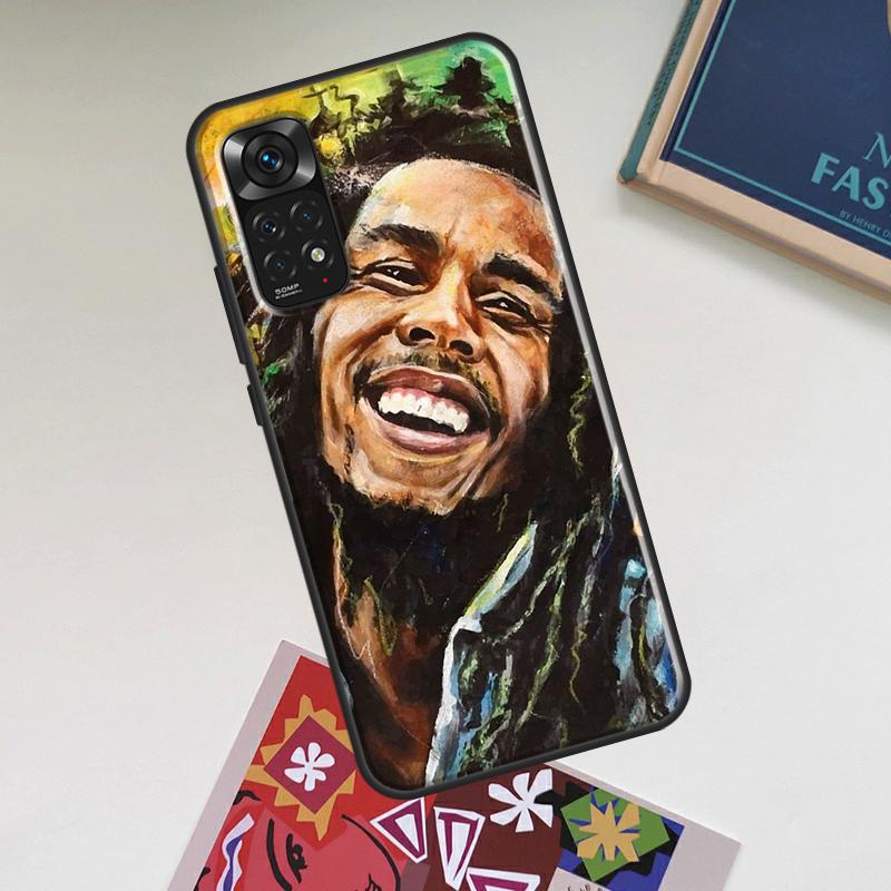 Bob Marley Case For Xiaomi Redmi Note 14 Pro 13 12 11 9 10 15 Pro Plus Redmi 15 C 14C 13C 10C 12C Cover