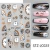 New nail art stickers ins autumn pumpkin retro plaid thorn lines thanksgiving adhesive nail stickers