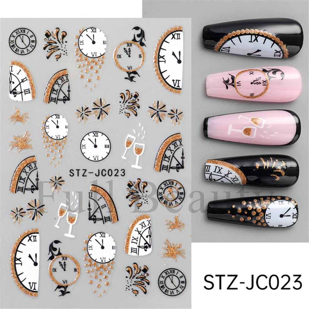 New nail art stickers ins autumn pumpkin retro plaid thorn lines thanksgiving adhesive nail stickers