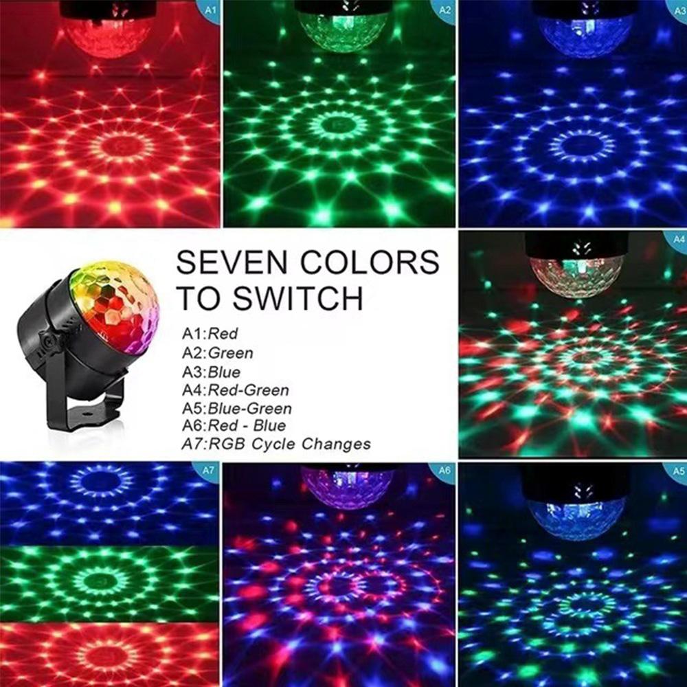LED Stage Disco Light Rotating DJ Ball Strobe Remote Sound Control Magic Dance Car RGB Christmas Gift Club Party Laser Show Lamp