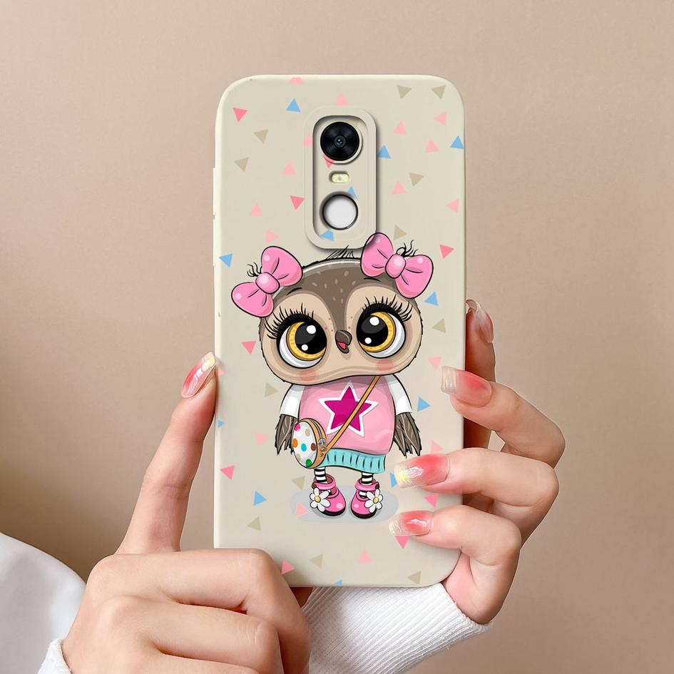 For Redmi Note 7S 9S 10S 7 8 9 10 9T 10T K80 Pro Max Plus Phone Casing Lovely Kitten Owl Pattern Square Liquid Silicone Protection Case For Redmi Capa