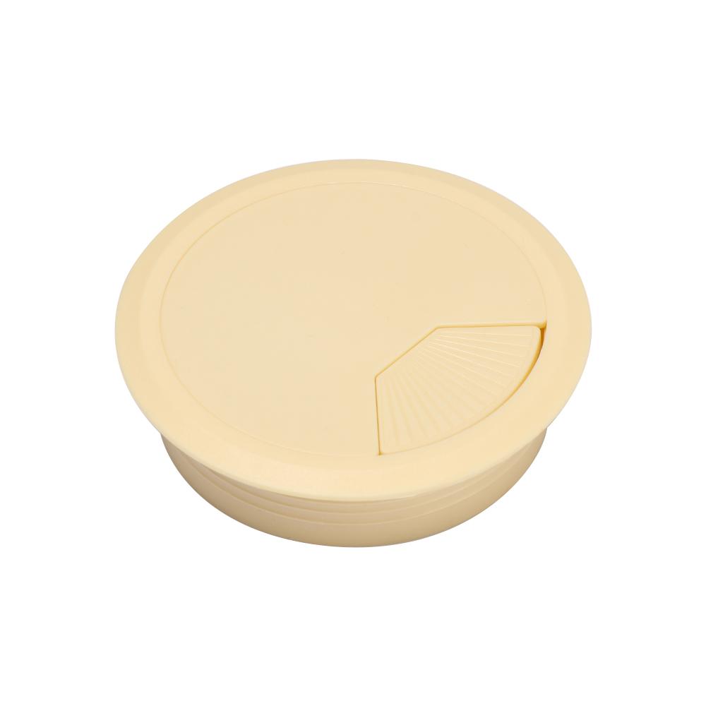 

Practical 60/80mm Desk Table Plastic Cable Hole Cover PC Computer Desk Round Wire Tidy Grommet Hardware 60mm бежевий