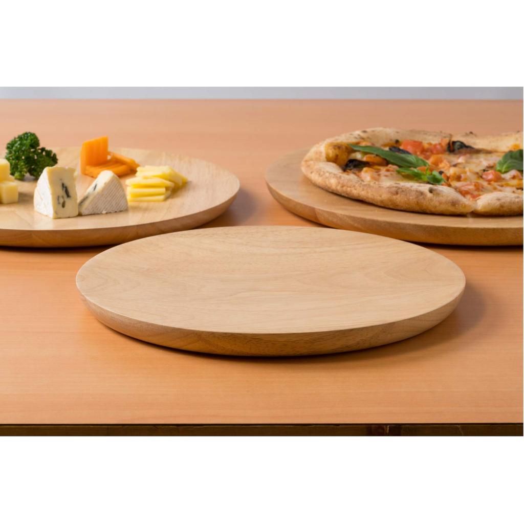 Swanson Trading Co., Ltd. Rubberwood Pizza Plate 330 Natural PZ-203