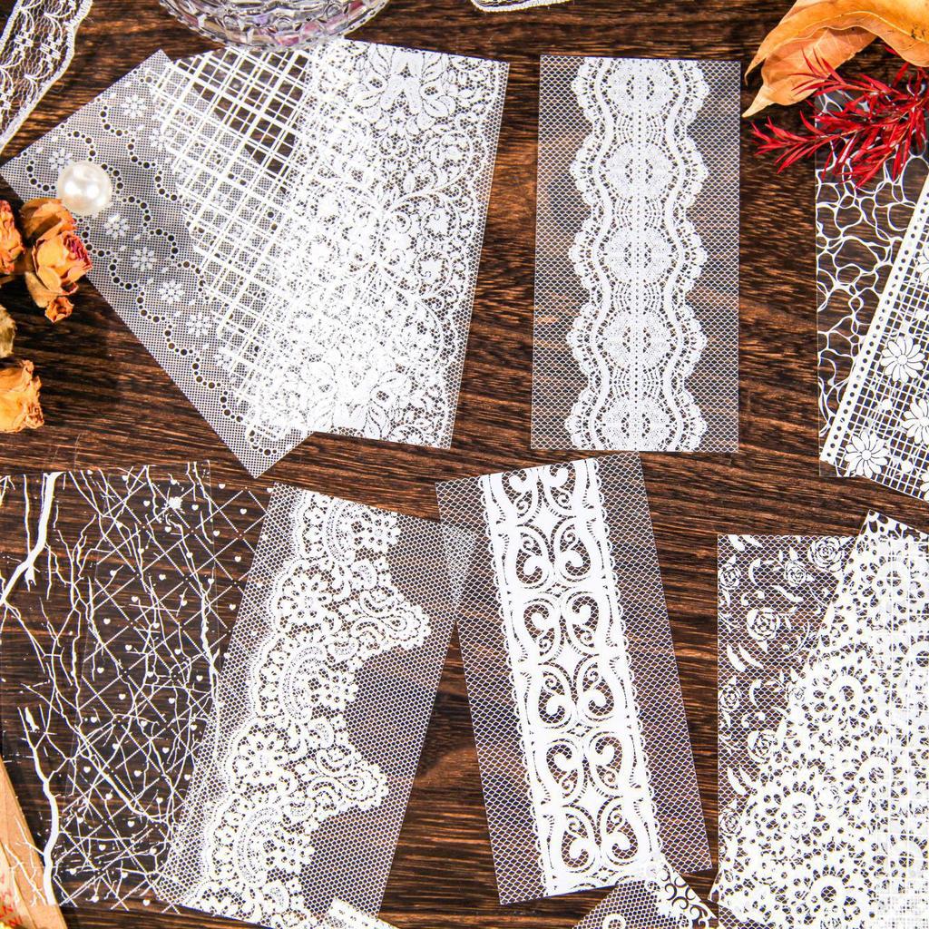 RetroStoryPET Lace Language Series DIY Decorative Journal Stickers