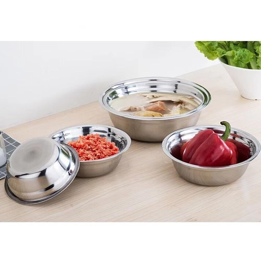 Stainless Steel Soup Pot Food Grade Salad Mixer Basin  Kitchen Cooking Tools
