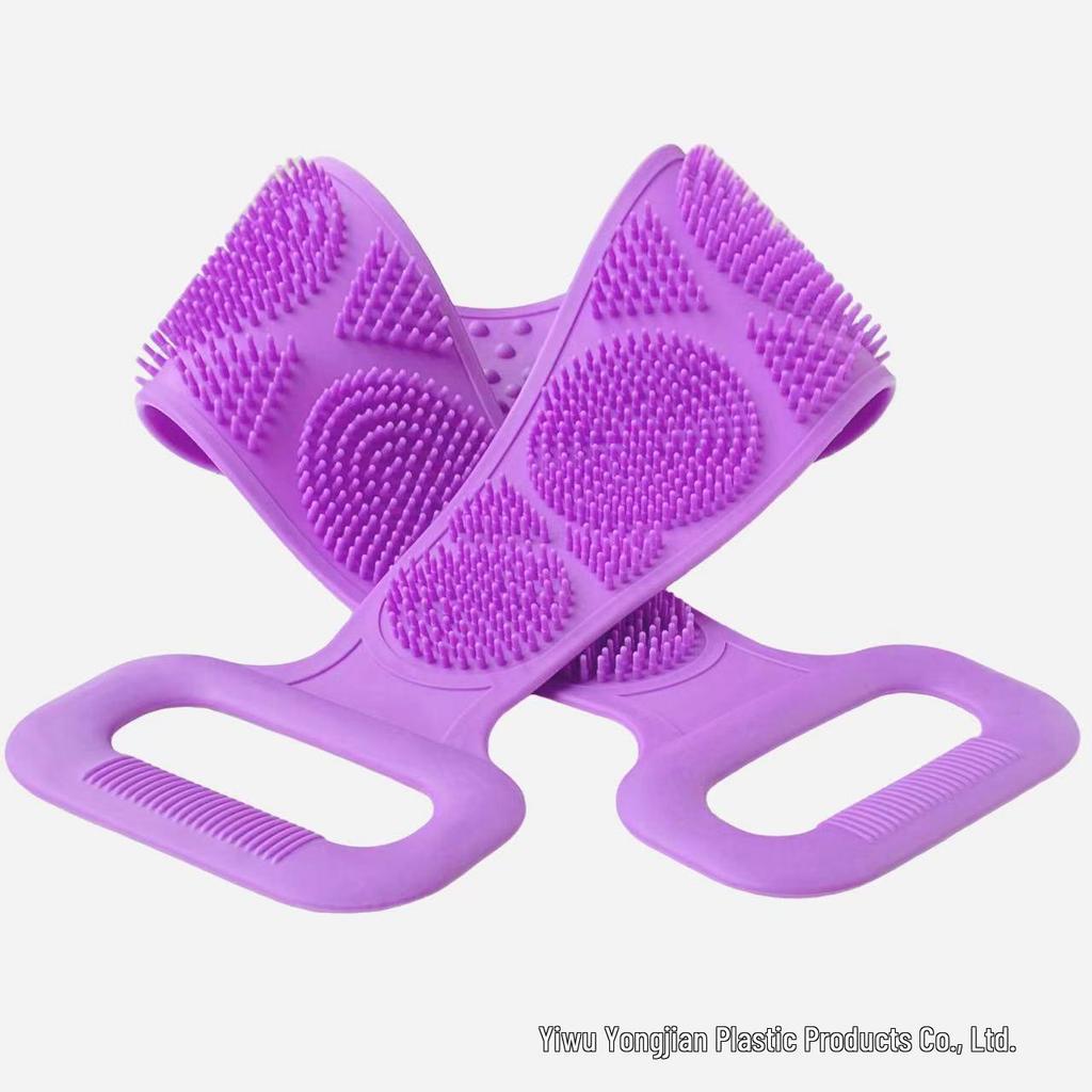Dual-Sided Silicone Bath Scrubber, Thickened Long Strip Towel (180g)
