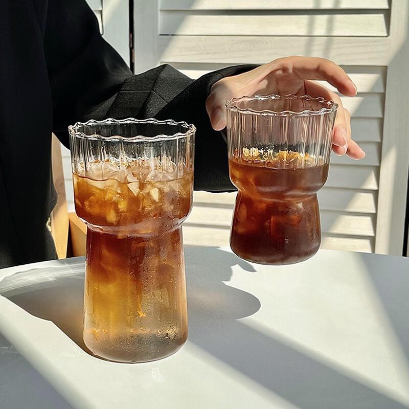 Elegant Ribbed Heat-Resistant Glass Tumbler