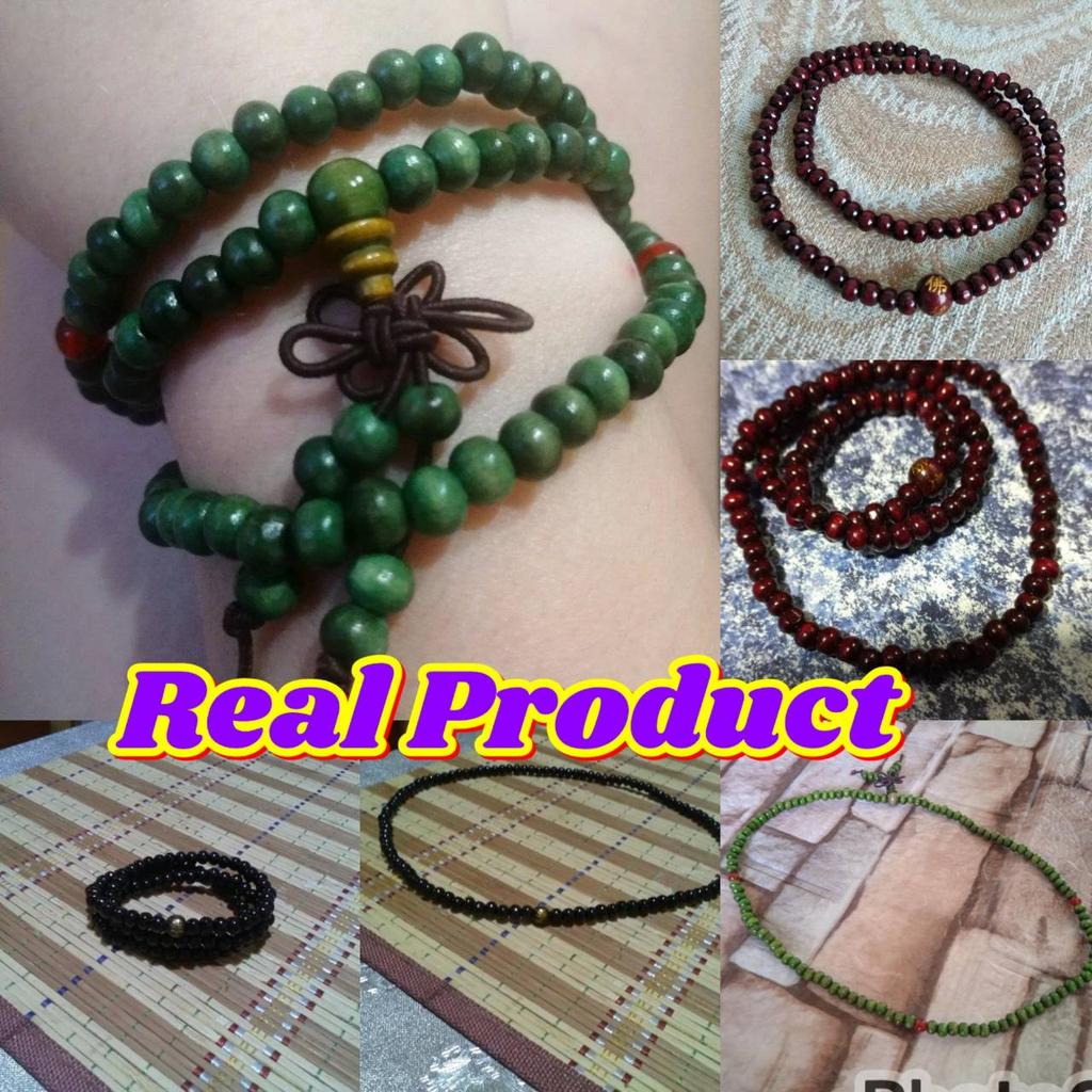 Chinese Amulet 6mm Natural Wood Buddhist 108 Bead Bracelets Buddha Bangles Meditation Prayer Unisex Men Women Vintage