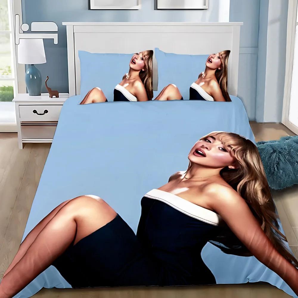 Sabrina CarpenterS Duvet Cover Pillowcase Bedding Set Adult Boy Girl Bedroom Decoration Children Gift Single Double Large Size