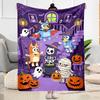 Blue Dog Adventure Blanket Soft Warm Cozy Perfect for Bedding Couch Bed Four Seasons Multipurpose Modern Style